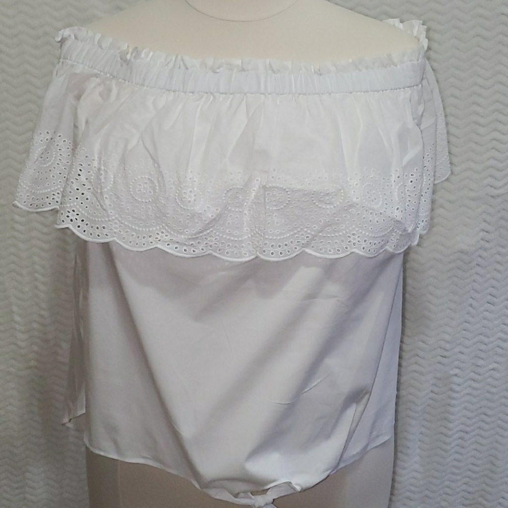 White off the shoulders top
